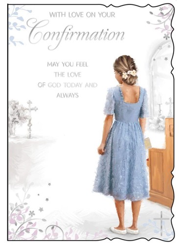 Confirmation card for girls - for,
