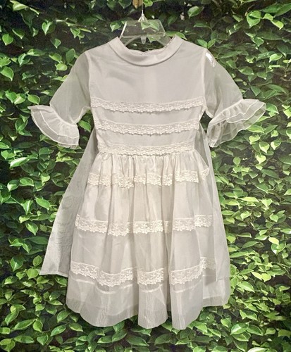 Vintage organza sheer - vintage, lace