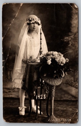Rppc young girl first - rppc,