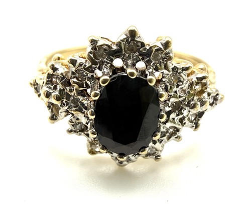 9ct gold sapphire - sapphire, ring