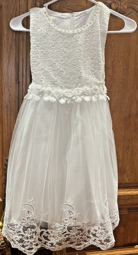 Girls white dress - dress, girl