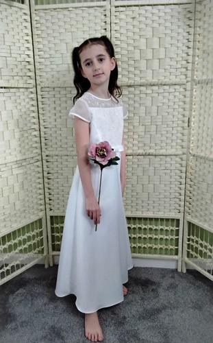 Girls dress white age 8 - white,,