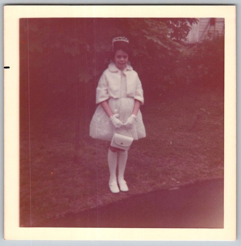 Vtg color snapshot girl - color, first
